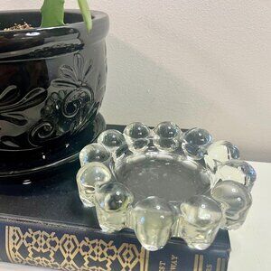 MCM Boopie Bubble Ball Clear Glass Ashtray/Catchall/Trinket Dish/Candle